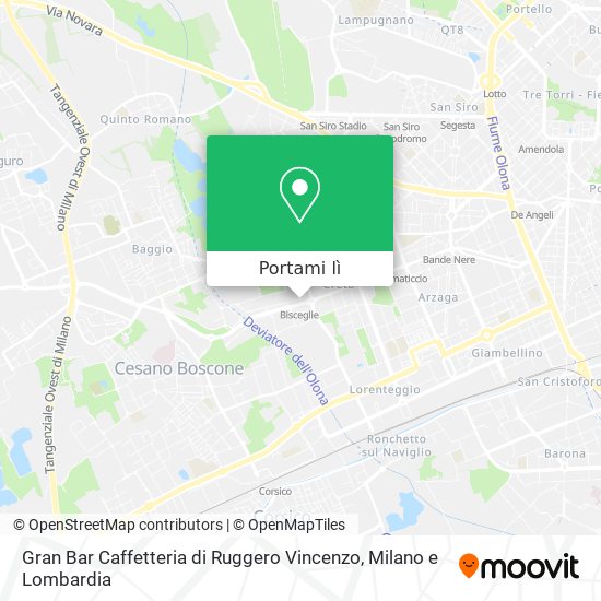 Mappa Gran Bar Caffetteria di Ruggero Vincenzo