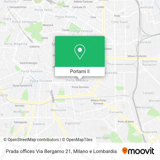Mappa Prada offices  Via  Bergamo 21