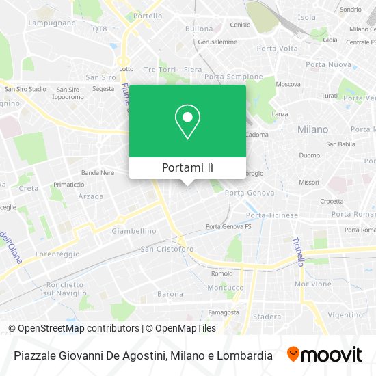 Mappa Piazzale Giovanni De Agostini