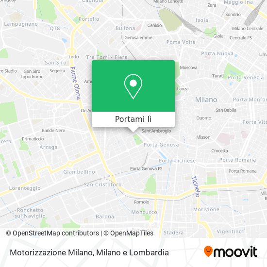 Mappa Motorizzazione Milano