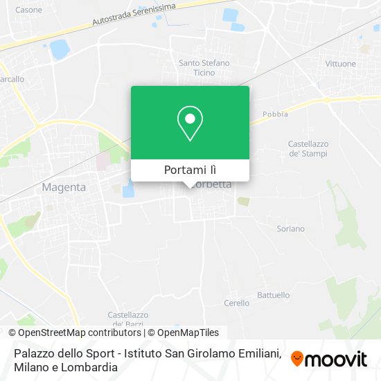 Mappa Palazzo dello Sport - Istituto San Girolamo Emiliani