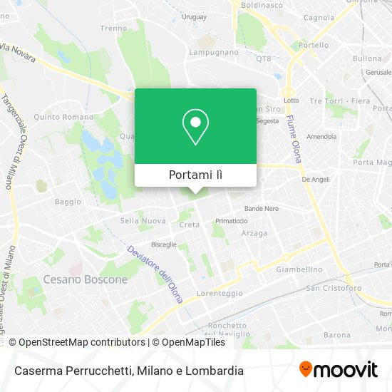 Mappa Caserma Perrucchetti