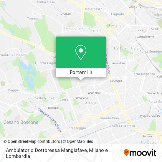Mappa Ambulatorio Dottoressa Mangiafave