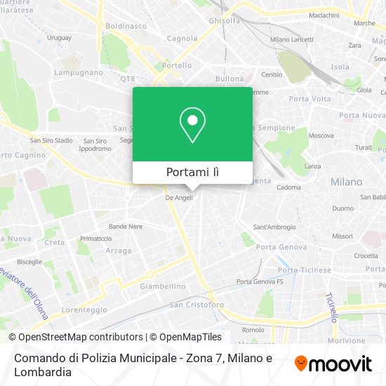 Mappa Comando di Polizia Municipale - Zona 7