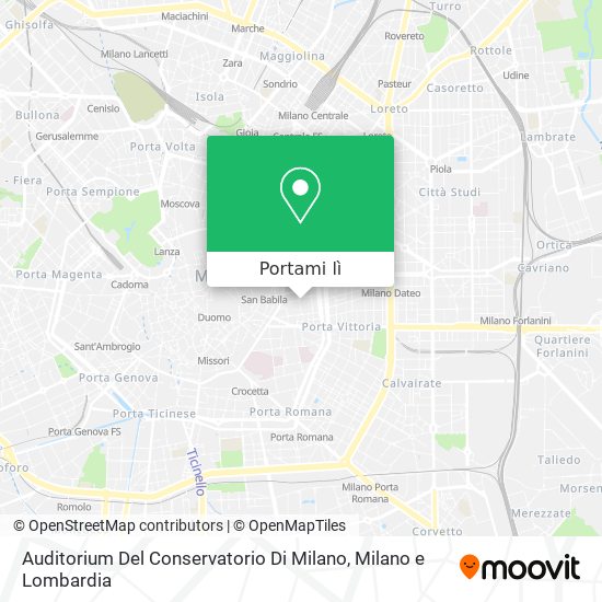 Mappa Auditorium Del Conservatorio Di Milano