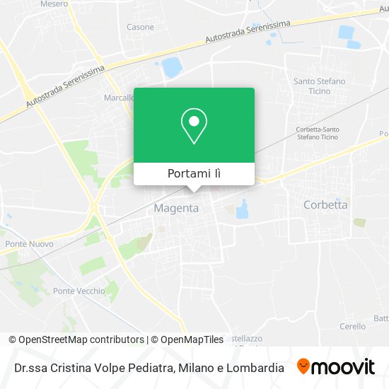 Mappa Dr.ssa Cristina Volpe Pediatra