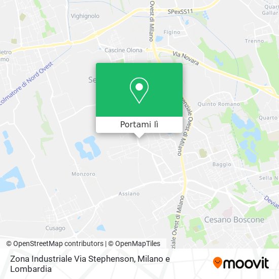 Mappa Zona Industriale Via Stephenson