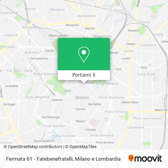 Mappa Fermata 61 - Fatebenefratelli