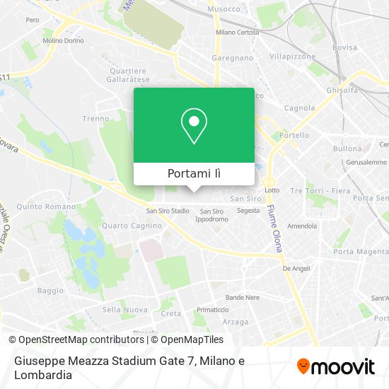 Mappa Giuseppe Meazza Stadium Gate 7