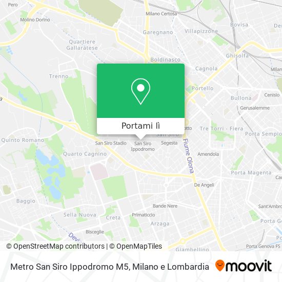 Mappa Metro San Siro Ippodromo M5