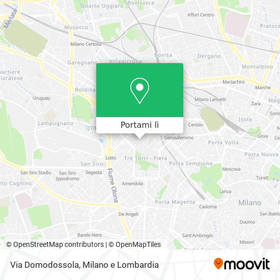 Mappa Via Domodossola