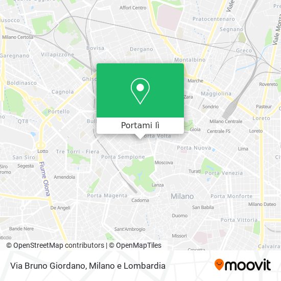 Mappa Via Bruno Giordano
