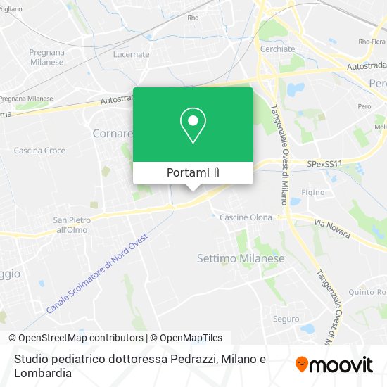 Mappa Studio pediatrico dottoressa Pedrazzi
