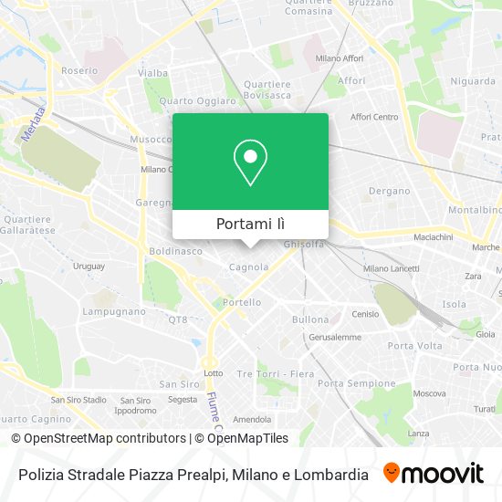 Mappa Polizia Stradale Piazza Prealpi