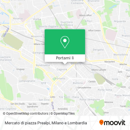 Mappa Mercato di piazza Prealpi