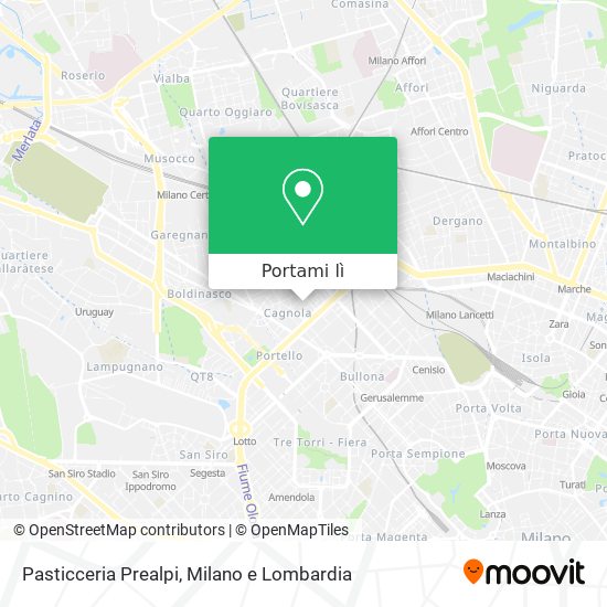Mappa Pasticceria Prealpi