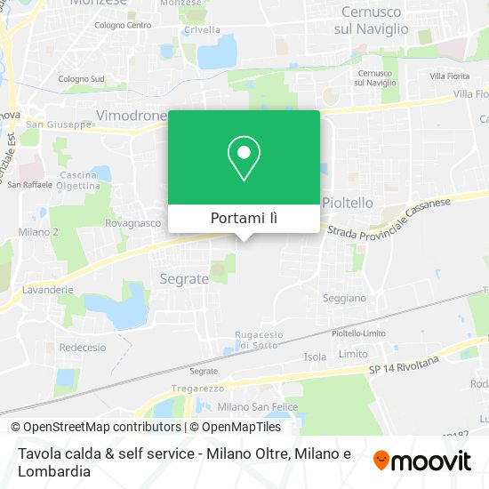 Mappa Tavola calda & self service - Milano Oltre