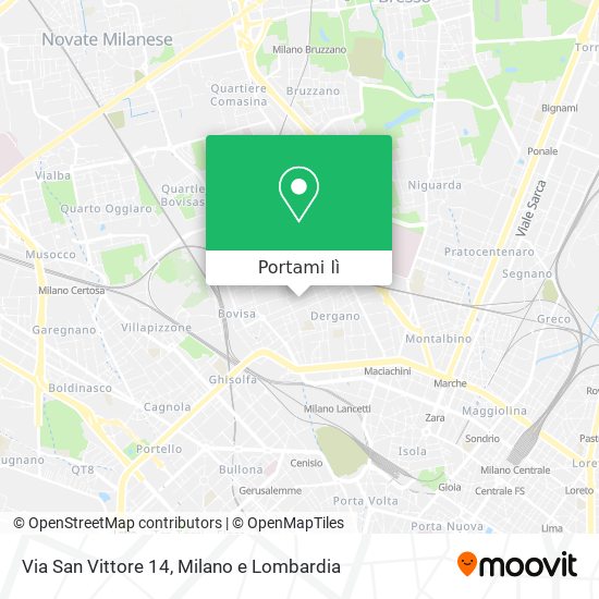 Mappa Via San Vittore 14
