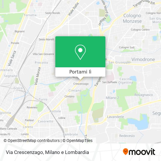 Mappa Via Crescenzago