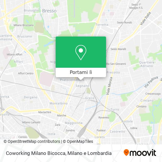 Mappa Coworking Milano Bicocca