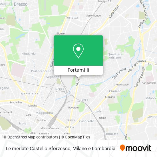 Mappa Le merlate Castello Sforzesco