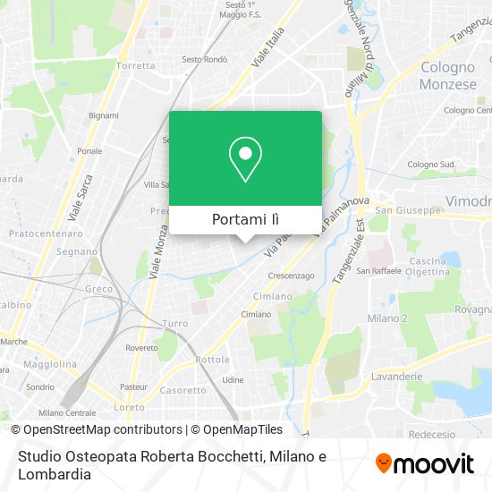Mappa Studio Osteopata Roberta Bocchetti