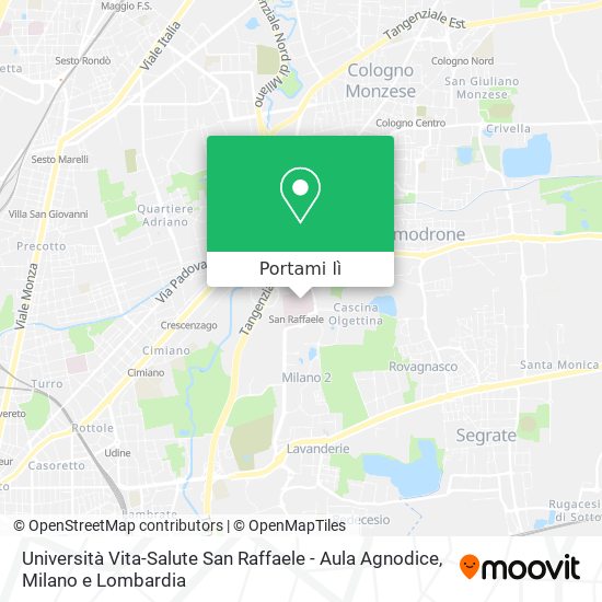 Mappa Università Vita-Salute San Raffaele - Aula Agnodice