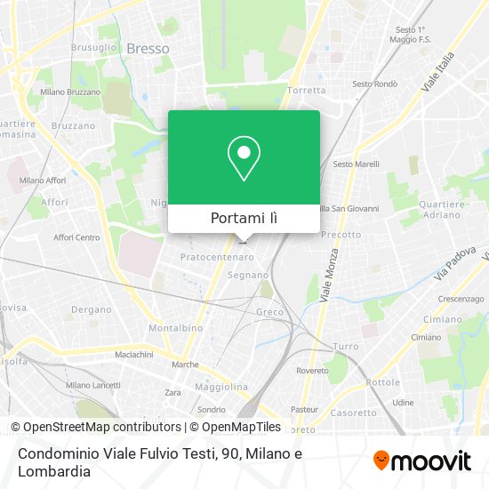 Mappa Condominio Viale Fulvio Testi, 90