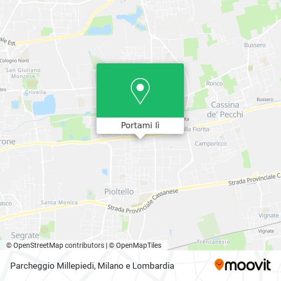 Mappa Parcheggio Millepiedi