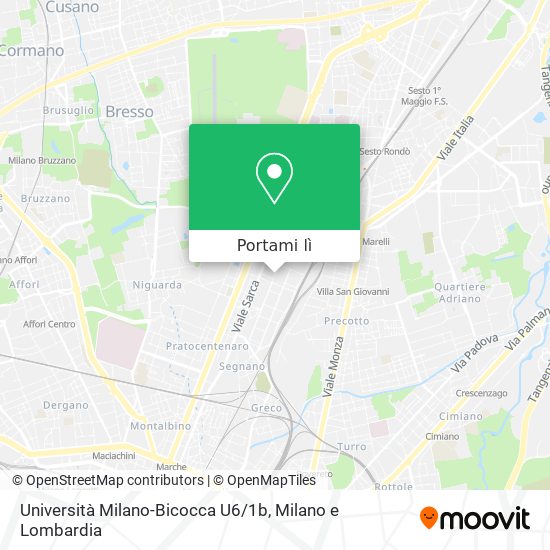 Mappa Università Milano-Bicocca U6 / 1b