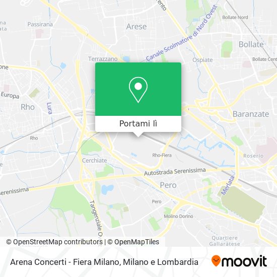 Mappa Arena Concerti - Fiera Milano