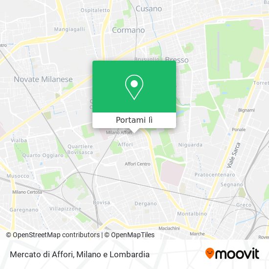Mappa Mercato di Affori