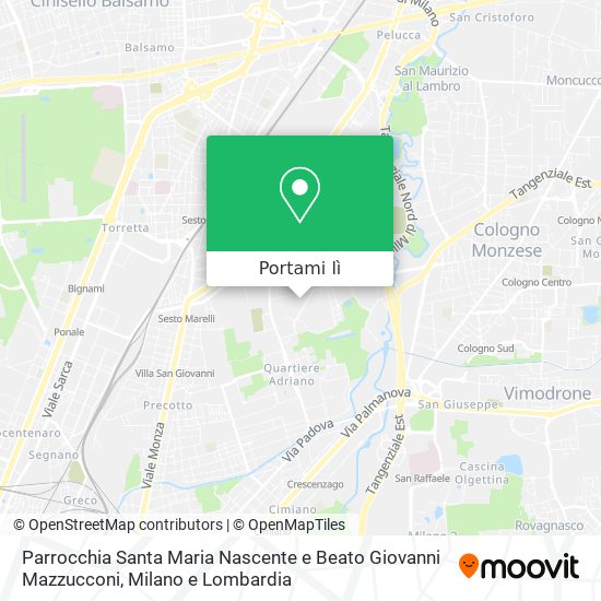 Mappa Parrocchia Santa Maria Nascente e Beato Giovanni Mazzucconi