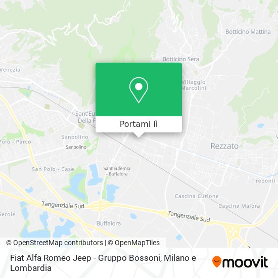 Mappa Fiat Alfa Romeo Jeep - Gruppo Bossoni