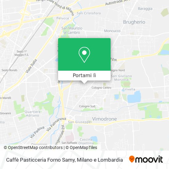 Mappa Caffè Pasticceria Forno Samy