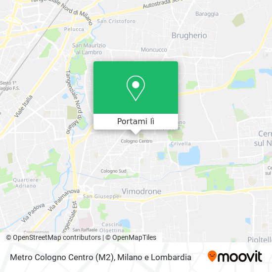 Mappa Metro Cologno Centro (M2)