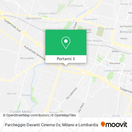 Mappa Parcheggio Davanti Cinema Oz
