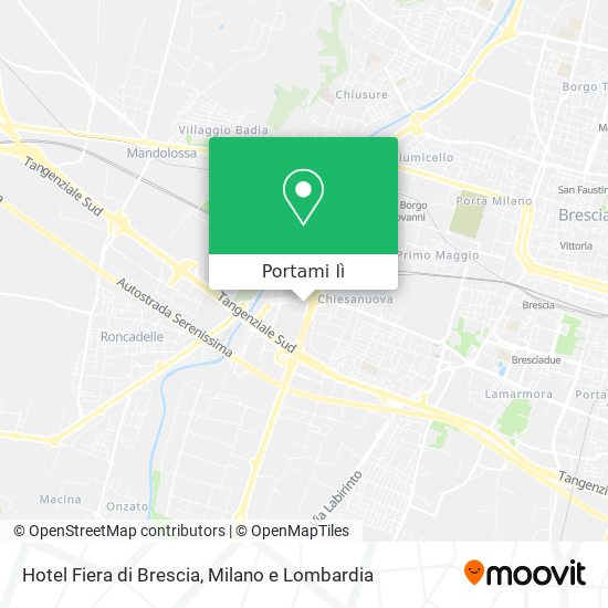 Mappa Hotel Fiera di Brescia