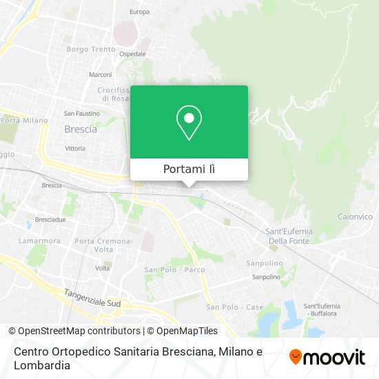 Mappa Centro Ortopedico Sanitaria Bresciana