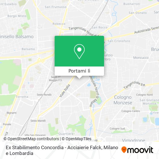 Mappa Ex Stabilimento Concordia - Acciaierie Falck