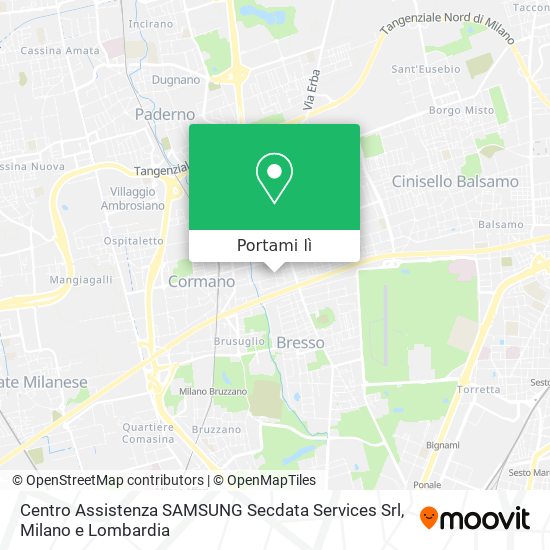 Mappa Centro Assistenza SAMSUNG  Secdata Services Srl