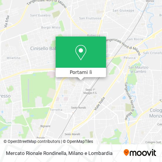 Mappa Mercato Rionale Rondinella