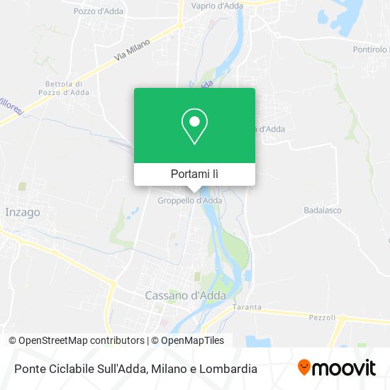 Mappa Ponte Ciclabile Sull'Adda
