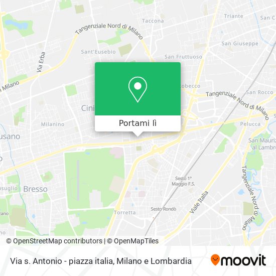 Mappa Via s. Antonio - piazza italia