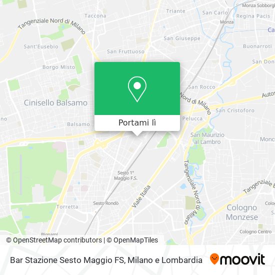 Mappa Bar Stazione Sesto Maggio FS