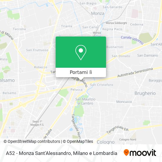 Mappa A52 - Monza Sant'Alessandro