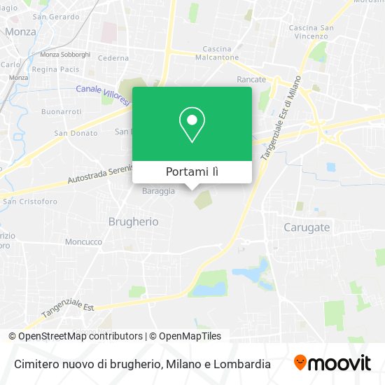 Mappa Cimitero nuovo di brugherio