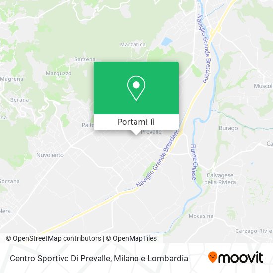 Mappa Centro Sportivo Di Prevalle
