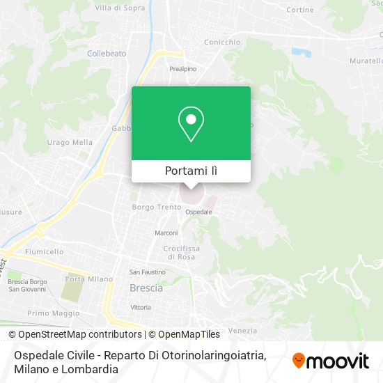 Mappa Ospedale Civile - Reparto Di Otorinolaringoiatria