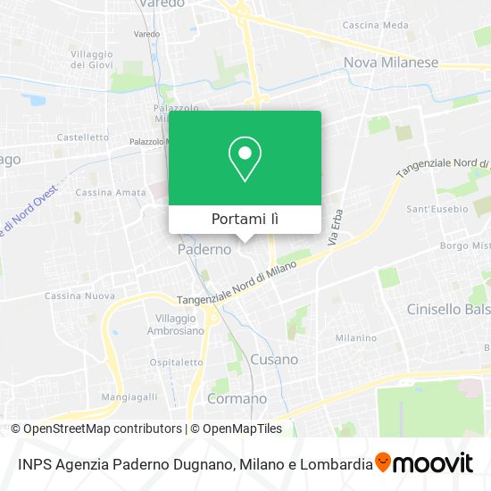 Mappa INPS Agenzia Paderno Dugnano
